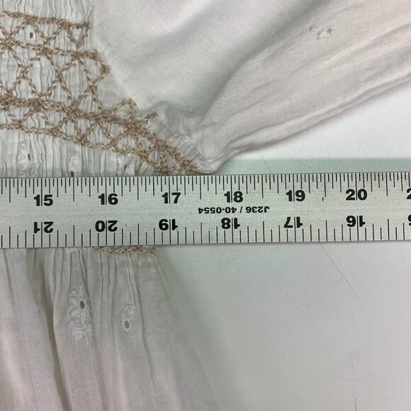 Odd Molly I Speak Heart Women's Boho Peasant Front Tie Long Sleeve Top Size L - Picture 12 of 13